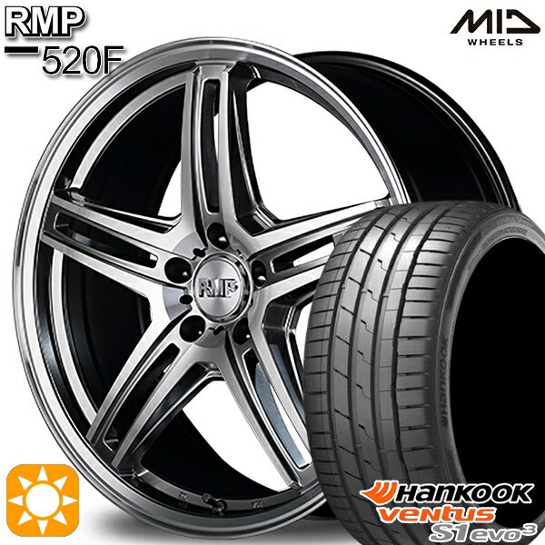 5/15ポイント5倍★225/40R18 92Y XL ハンコック veNtus S1 evo3 K127 MID RMP 520F 18インチ 7.0J 5H114.3 サマータイヤホイールセット