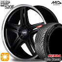 【取付対象】プリウス カローラツーリング 215/45R17 91H ケンダ カイザー KR20 MID RMP 520F セミグロスブラック/リムポリッシュ 17インチ 7.0J 5H100 サマータイヤホイールセット