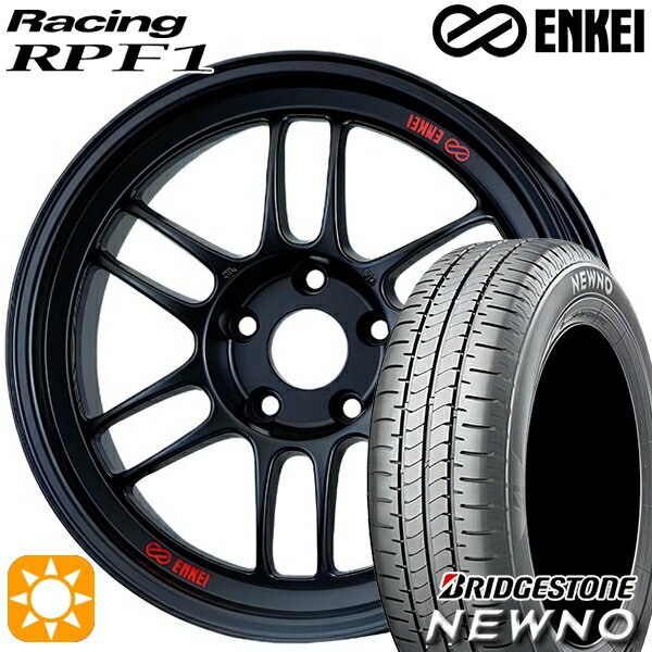 【18日限定!ダイヤモンド会員限定P13倍!】 185/60R15 84H ブリヂストン ニューノ ENKEI エンケイレーシング RPF1 マットブラック 15インチ 7.0J 4H100 サマータイヤホイールセット