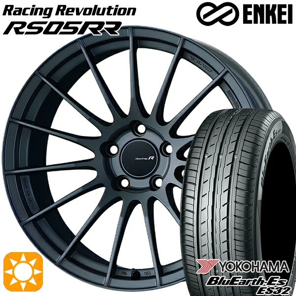 【取付対象】225/45R18 95W XL ヨコハマ ブルーアース ES32 ENKEI レーシングレボリューションRS05RR マットダークガンメタリック 18インチ 8.5J 5H114.3 サマータイヤホイールセット