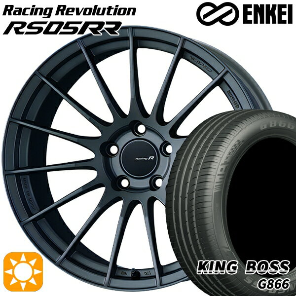 【取付対象】BMW F45/F46 225/45R18 95W XL キングボス G866 ENKEI レーシングレボリューションRS05RR マットダークガンメタリック 18インチ 8.5J 5H112 サマータイヤホイールセット
