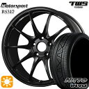 【取付対象】ベンツ Cクラス F) 225/40R19 93Y XL R) 255/35R19 96Y XL ニットー INVO TWS モータースポーツ RS317 フラットグラファイトブラック 19インチ 8.5J 9.5J 5H112 サマータイヤホイールセット