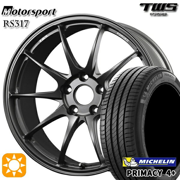 【取付対象】BMW F40 225/45R17 94W XL ミシュラン プライマシー4プラス TWS モータースポーツ RS317 フラットレーシングガンメタ 17インチ 7.5J 5H112 サマータイヤホイールセット