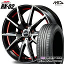 【取付対象】195/65R15 ネクセン ロードストーン ユーロビズ HP02 MID シュナイダー RX02 ブラックポリッシュ/アンダーカットレッド 15インチ 6.0J 5H114.3 サマータイヤホイールセット