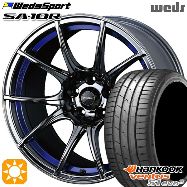 【18日限定!ダイヤモンド会員限定P13倍!】 セレナ 215/40R18 89Y XL ハンコック veNtus S1 evo3 K127 Weds ウェッズスポーツ SA10R BLC（ブルーライトクローム） 18インチ 7.5J 5H114.3 サマータイヤホイールセット