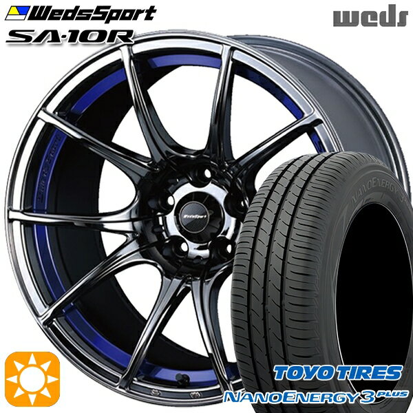 【18日限定!ダイヤモンド会員限定P13倍!】 215/40R18 85W トーヨー ナノエナジー3プラス Weds ウェッズスポーツ SA10R BLC（ブルーライトクローム） 18インチ 7.5J 5H114.3 サマータイヤホイールセット