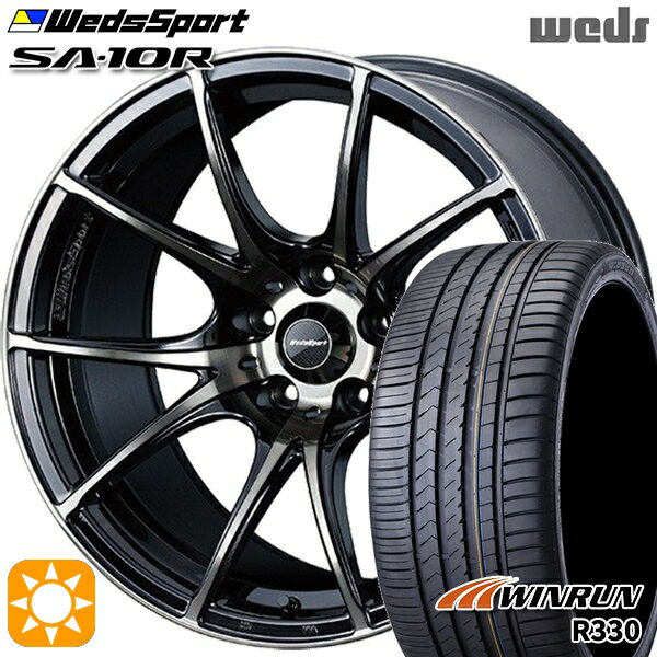 【18日限定!ダイヤモンド会員限定P13倍!】 セレナ 215/40R18 89W XL ウィンラン R330 Weds ウェッズスポーツ SA10R ZBB（ゼブラブラックブライト） 18インチ 7.5J 5H114.3 サマータイヤホイールセット