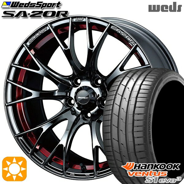 【取付対象】セレナ 215/40R18 89Y XL ハンコック veNtus S1 evo3 K127 Weds ウェッズスポーツ SA20R RLC（レッドライトクローム） 18インチ 7.5J 5H114.3 サマータイヤホイールセット