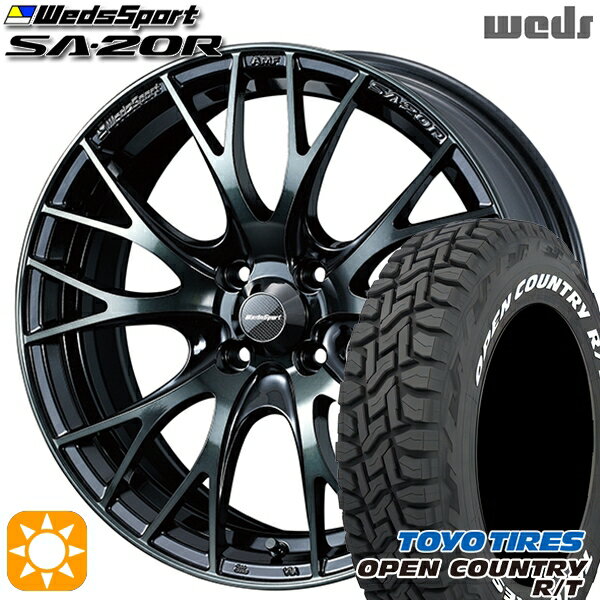 【取付対象】タフト 165/65R15 81Q トーヨー オープンカントリー R/T ホワイトレター Weds ウェッズスポーツ SA20R WBC（ウォースブラッククリアー） 15インチ 5.0J 4H100 サマータイヤホイールセット