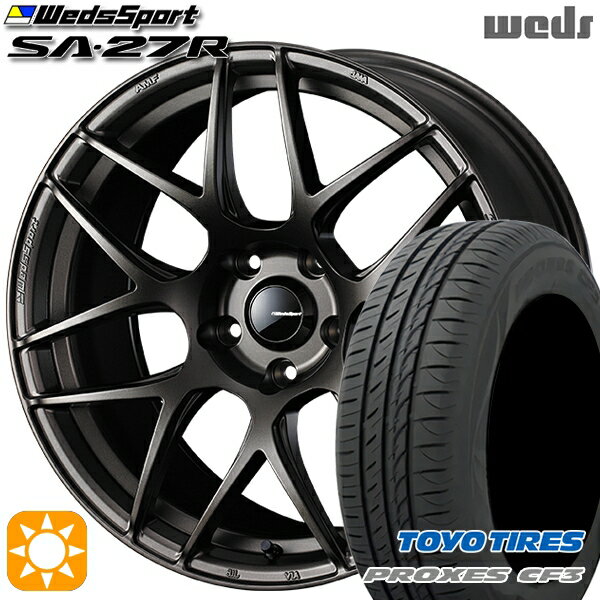 【取付対象】アイシス ノア/ヴォクシー 215/45R17 91W XL トーヨー プロクセス CF3 Weds ウェッズスポーツ SA27R EJ-BRONZE（EJプロンズ） 17インチ 7.0J 5H114.3 サマータイヤホイールセット