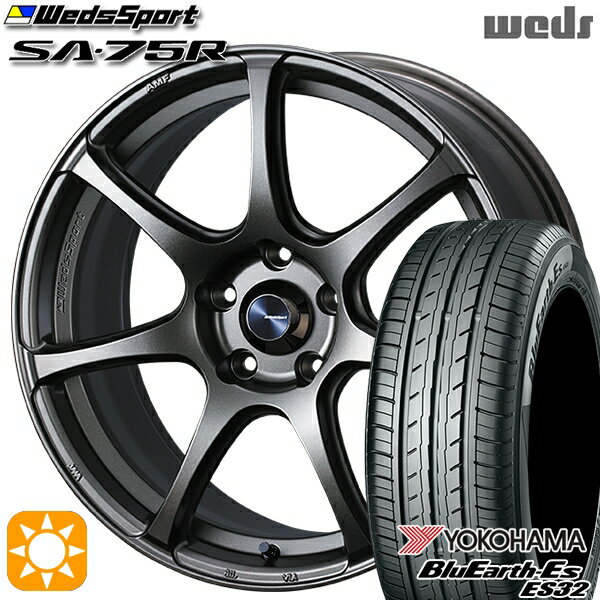 【取付対象】アクア ヤリス 205/40R17 84V XL ヨコハマ ブルーアース ES32 Weds ウェッズスポーツ SA75R EJ-BRONZE (イージェーブロンズ) 17インチ 6.5J 4H100 サマータイヤホイールセット