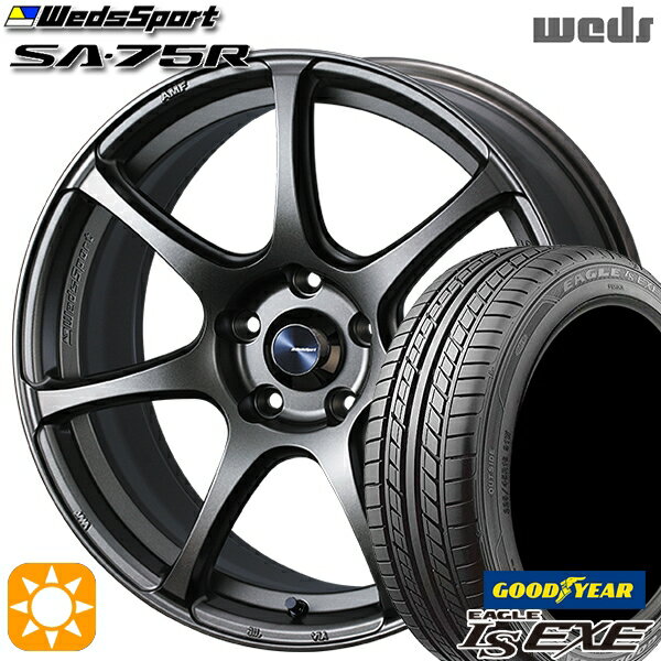 【18日限定!ダイヤモンド会員限定P13倍!】 215/40R18 89W XL グッドイヤー イーグル LSEXE Weds ウェッズスポーツ SA75R EJ-ブロンズ 18インチ 7.5J 5H100 サマータイヤホイールセット