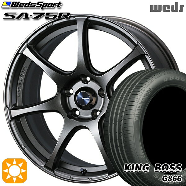【取付対象】225/50R18 99W XL キングボス G866 Weds ウェッズスポーツ SA75R EJ-ブロンズ 18インチ 8.0J 5H114.3 サマータイヤホイールセット