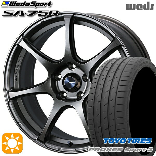【取付対象】225/40R18 92Y XL トーヨー プロクセススポーツ2 Weds ウェッズスポーツ SA75R EJ-ブロンズ 18インチ 7.5J 5H114.3 サマータイヤホイールセット