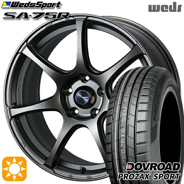 【取付対象】リーフ レヴォーグ 215/50R17 95W XL DOVROAD プロザックススポーツ Weds ウェッズスポーツ SA75R EJ-BRONZE (イージェーブロンズ) 17インチ 7.0J 5H114.3 サマータイヤホイールセット