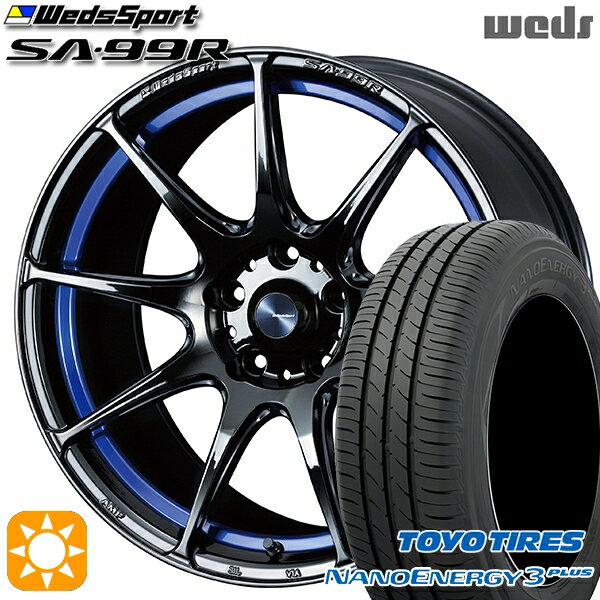 【取付対象】215/40R18 85W トーヨー ナノエナジー3プラス Weds ウェッズスポーツ SA99R BLCII (ブルーライトクロームツー) 18インチ 7.5J 5H114.3 サマータイヤホイールセット