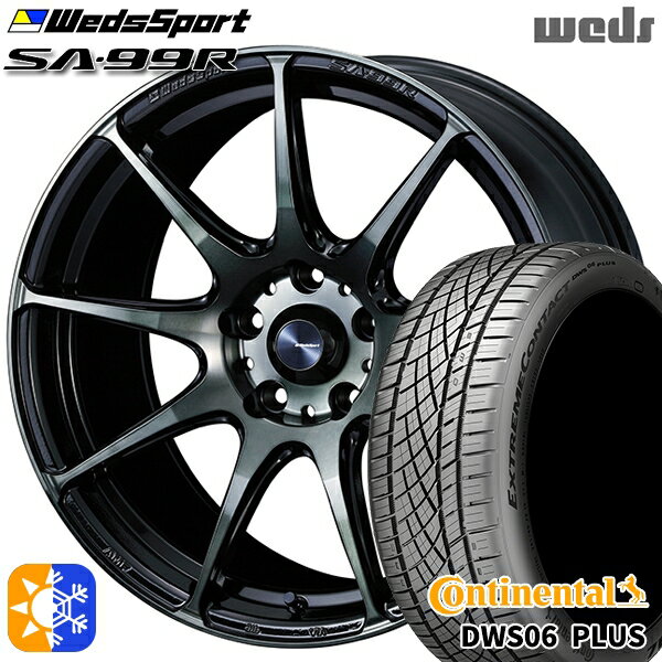 C-HR ヴェゼル 225/50R18 95W コンチネンタル DWS06+ SUV Weds ウェッズスポーツ SA99R WBC（ウォースブラッククリアー） 18インチ 8.0J 5H114.3 オールシーズンタイヤホイールセット