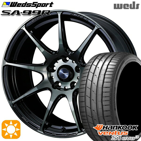 【取付対象】セレナ 215/40R18 89Y XL ハンコック veNtus S1 evo3 K127 Weds ウェッズスポーツ SA99R WBC（ウォースブラッククリアー） 18インチ 7.5J 5H114.3 サマータイヤホイールセット