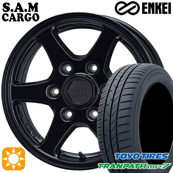 【取付対象】215/60R17 96H トーヨー トランパス mp7 ENKEI S.A.M カーゴ ブラック 17インチ 6.5J 6H139.7 サマータイヤホイールセット