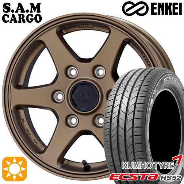 【取付対象】215/60R17 100V XL クムホ エクスタ HS52 ENKEI S.A.M カーゴ マットブロンズ 17インチ 6.5J 6H139.7 サマータイヤホイールセット