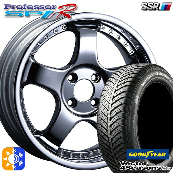 175/60R16 82H グッドイヤー ベクター フォーシーズンズ SSR プロフェッサー SP1R シルバー 16インチ 6.0J 4H100 オールシーズンタイヤホイールセット