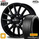 【2/18はP最大36.5倍】N-BOX ウェイク 165/55R15 75H ピレリ パワジー MID シュナイダー SQ27 メタリックブラック 15インチ 4.5J 4H100 サマータイヤホイールセット