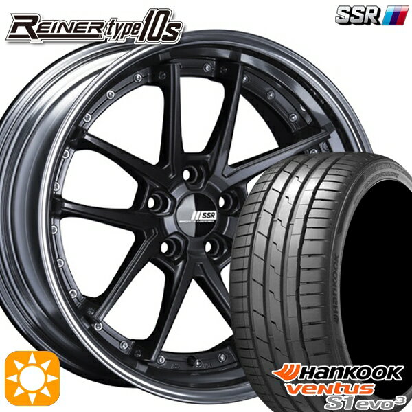 【取付対象】215/40R18 89Y XL ハンコック veNtus S1 evo3 K127 SSR ライナー タイプ 10R プリズムダークガンメタ 18インチ 7.5J 5H114.3 サマータイヤホイールセット