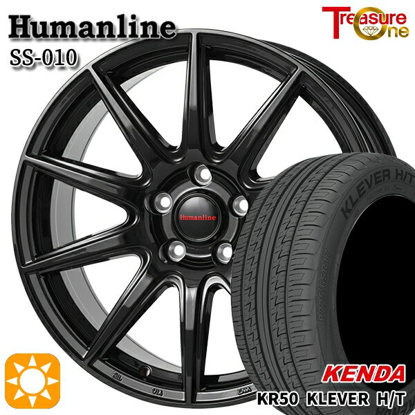 【18日限定!ダイヤモンド会員限定P13倍!】 235/60R18 107H ケンダ クレバー H/T KR50 トレジャーワン ヒューマンライン SS010 ブラック 18インチ 7.0J 5H114.3 +48/+53 サマータイヤホイールセット