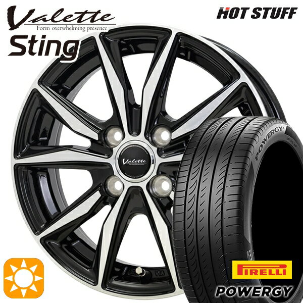 【取付対象】N-BOX ウェイク 165/55R15 75H ピレリ パワジー ホットスタッフ ヴァレット スティング BK/P 15インチ 4.5J 4H100 +45 サマータイヤホイールセット