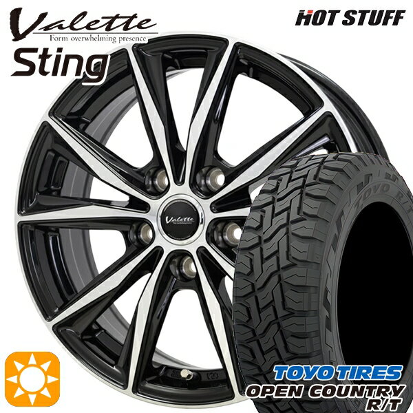 【取付対象】インプレッサ 225/60R17 99Q トーヨー オープンカントリー R/T ホットスタッフ ヴァレット スティング BK/P 17インチ 7.0J 5H100 +45 サマータイヤホイールセット