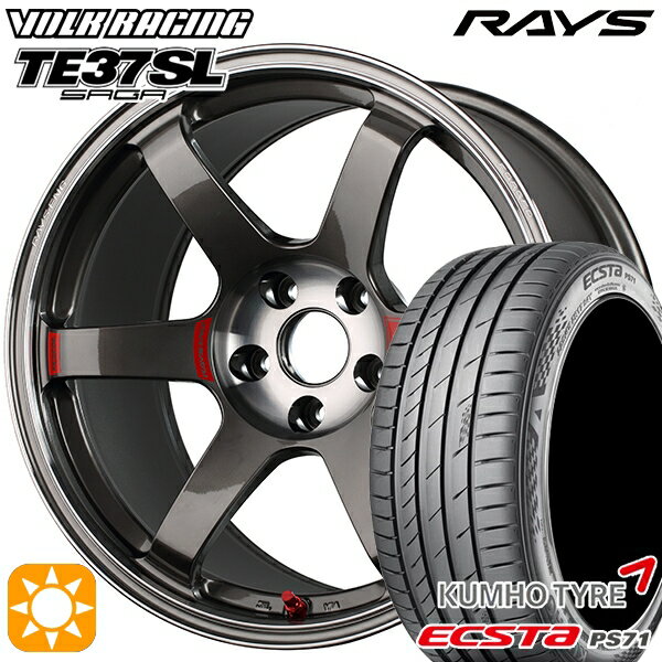 【18日限定!ダイヤモンド会員限定P13倍!】 215/50R17 95W XL クムホ エクスタ PS71 RAYS ボルクレーシング TE37 サーガSL PG 17インチ 7.5J 5H114.3 サマータイヤホイールセット