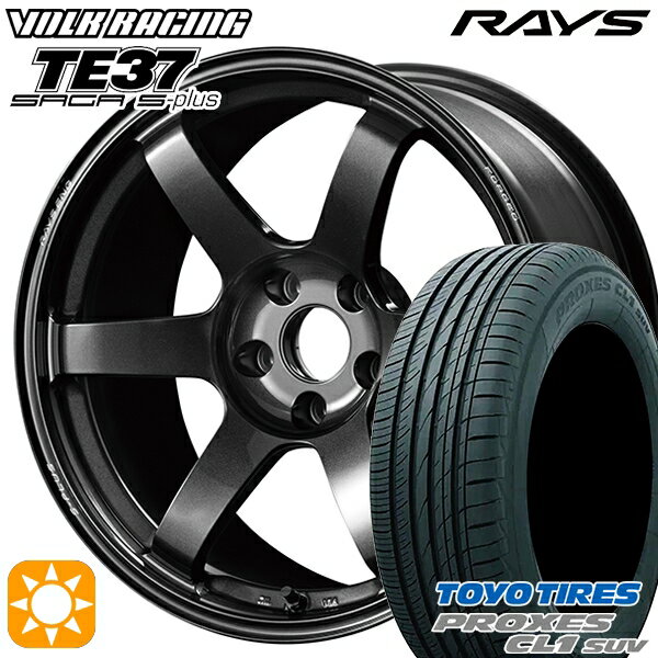 【取付対象】225/55R18 98V トーヨー プロクセス CL1 SUV RAYS ボルクレーシング TE37 サーガ S-プラス MM 18インチ 7.5J 5H114.3 サマータイヤホイールセット