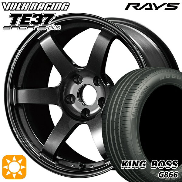 【取付対象】215/55R17 98W XL キングボス G866 RAYS ボルクレーシング TE37 サーガ S-プラス MM 17インチ 7.5J 5H100 サマータイヤホイールセット