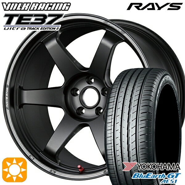 5/15ポイント5倍★225/35R19 88W XL ヨコハマ ブルーアースGT AE51 RAYS ボルクレーシング TE37 ultra TRACK EDITION II BC 19インチ 8.5J 5H114.3 サマータイヤホイールセット