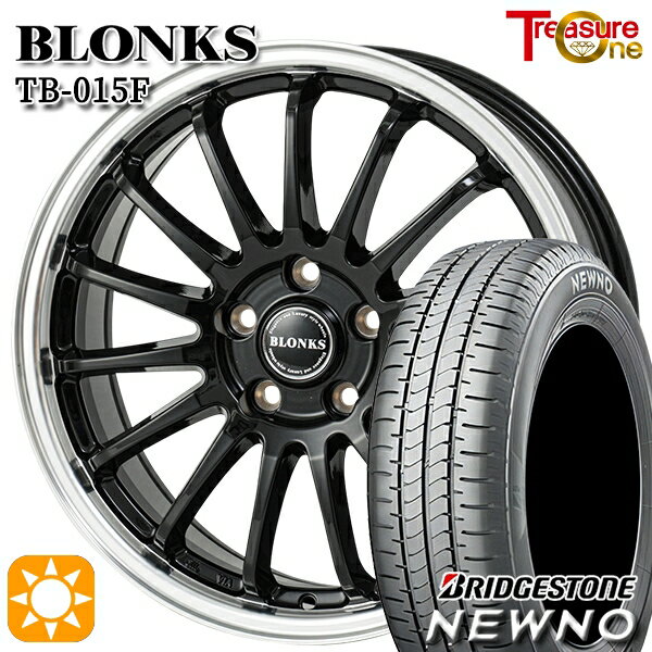 【取付対象】50プリウス インプレッサ 215/45R17 91W XL ブリヂストン ニューノ トレジャーワン ブロンクス TB015F BK/RP 17インチ 7.0J 5H100 サマータイヤホイールセット