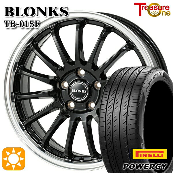 【取付対象】エスティマ ヤリスクロス 215/60R16 95H ピレリ パワジー トレジャーワン ブロンクス TB015F BK/RP 16インチ 6.5J 5H114.3 サマータイヤホイールセット
