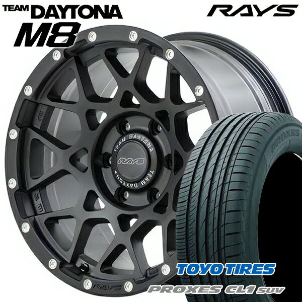 【取付対象】225/60R17 99H トーヨー プロクセス CL1 SUV レイズ チームデイトナ M8 N2 17インチ 7.0J 5H114.3 サマータイヤホイールセット