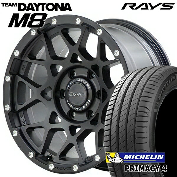 【取付対象】205/60R16 96W XL ミシュラン プライマシー4 レイズ チームデイトナ M8 N2 16インチ 7.0J 5H114.3 サマータイヤホイールセット