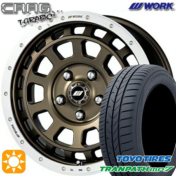 【取付対象】215/60R16 95H トーヨー トランパス mp7 WORK クラッグ ティーグラビック アッシュドチタンカットリム 16インチ 7.0J 5H114.3 +38 サマータイヤホイールセット