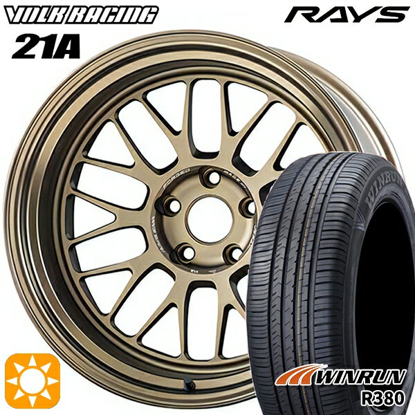 【取付対象】マツダ6 エクストレイル 225/60R18 104V XL ウィンラン R380 RAYS ボルクレーシング V21A BR 18インチ 8.5J 5H114.3 サマータイヤホイールセット