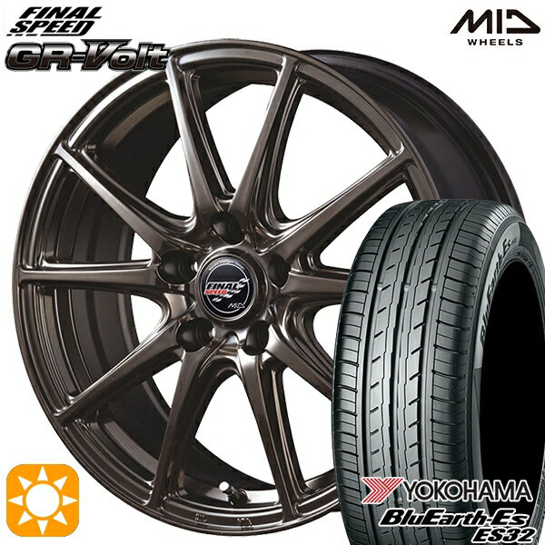 5/15ポイント5倍★リーフ レヴォーグ 215/50R17 95V XL ヨコハマ ブルーアース ES32 MID ファイナルスピード GR-ボルト ハイメタブロンズ 17インチ 7.0J 5H114.3 サマータイヤホイールセット