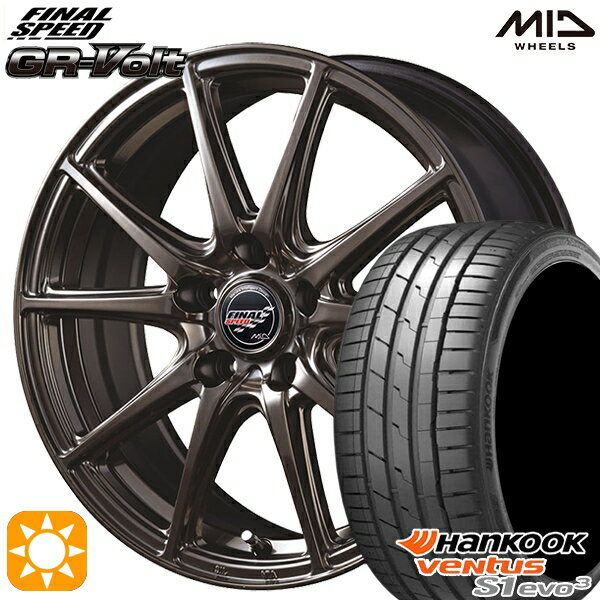 5/15ポイント5倍★セレナ 215/40R18 89Y XL ハンコック veNtus S1 evo3 K127 MID ファイナルスピード GR-ボルト ハイメタブロンズ 18インチ 7.0J 5H114.3 サマータイヤホイールセット