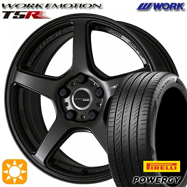 【取付対象】225/40R18 92W XL ピレリ パワジー WORK エモーション T5R マットグラファイト 18インチ 7.5J 5H114.3 サマータイヤホイールセット