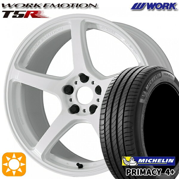 【取付対象】225/45R19 96W XL ミシュラン プライマシー4プラス WORK エモーション T5R アイスホワイト 19インチ 8.5J 5H114.3 サマータイヤホイールセット