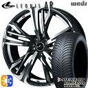 アウトランダー デリカD5 225/55R18 98H ダンロップ ALL SEASON MAXX AS1 Weds レオニス AR PBMC (パールブラック/ミラーカット) 18インチ 8.0J 5H114.3 オールシーズンタイヤホイールセット