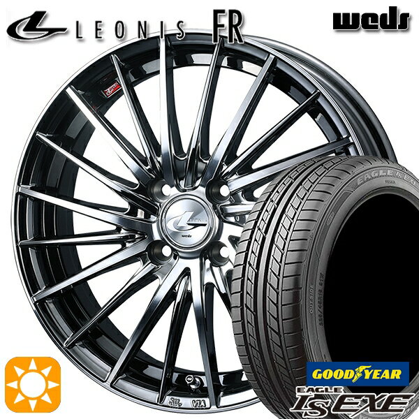 【18日限定!ダイヤモンド会員限定P13倍!】 195/45R16 84W XL グッドイヤー イーグル LSEXE Weds レオニス FR BMCMC (ブラックメタルコート ミラーカット) 16インチ 6.0J 4H100 サマータイヤホイールセット