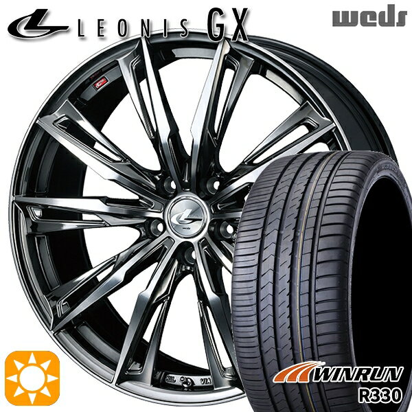 【取付対象】225/35R20 93W XL ウィンラン R330 Weds レオニス GX BMCMC (ブラックメタルコート/ミラーカット) 20インチ 8.5J 5H114.3 サマータイヤホイールセット