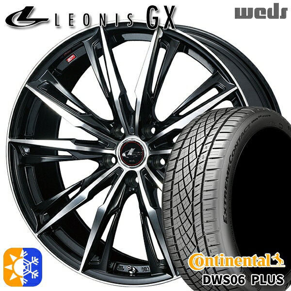 C-HR ヴェゼル 225/50R18 95W コンチネンタル DWS06+ SUV Weds レオニス GX PBMC (パールブラック/ミラーカット) 18インチ 8.0J 5H114.3 オールシーズンタイヤホイールセット