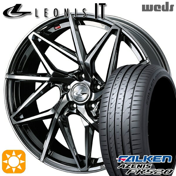 最大2,000円OFFクーポン★225/40R18 92Y XL ファルケン アゼニス FK520 Weds レオニス IT BMCMC (ブラックメタルコート/ミラーカット) 18インチ 7.0J 5H114.3 サマータイヤホイールセット