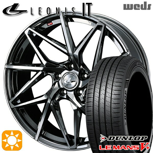 【18日限定!ダイヤモンド会員限定P13倍!】 エクストレイル アテンザ 225/55R17 101W XL ダンロップ ルマン5+ Weds レオニス IT BMCMC (ブラックメタルコート/ミラーカット) 17インチ 7.0J 5H114.3 サマータイヤホイールセット